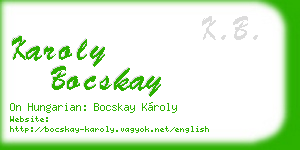 karoly bocskay business card
